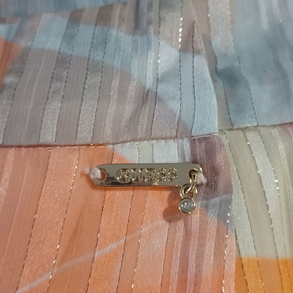 NWT Guess Multicolor Size 12 Adjustable Chiffon Abstract Skirt - Picture 4 of 8